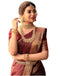 Vasthrlay Banarasi Jacquard Unstitched Dark Green Saree