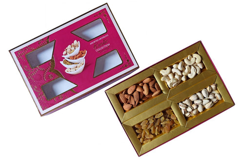 NatureVit Dry Fruits Gift Pack Cashew| Almond| Pistachios & Raisins
