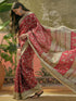 Vasthrlay Womens Printed Unstitched Beige Saree