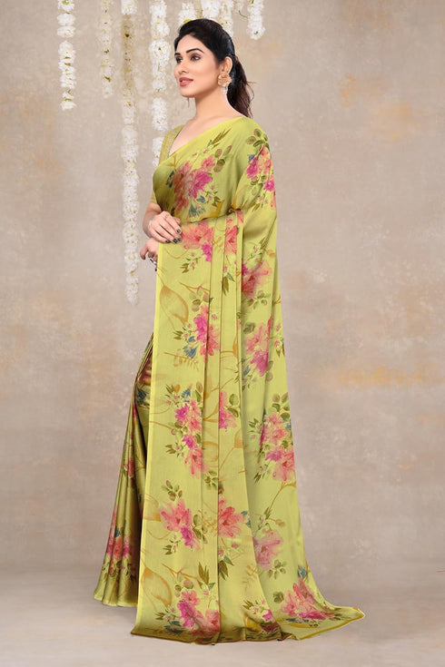 Vasthrlay Fashion Chiffon Printed Dusty Ethnic Wear