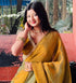 Vasthrlay Boarder Unstitched Chhaavao Mustard Free Ethnic Wear