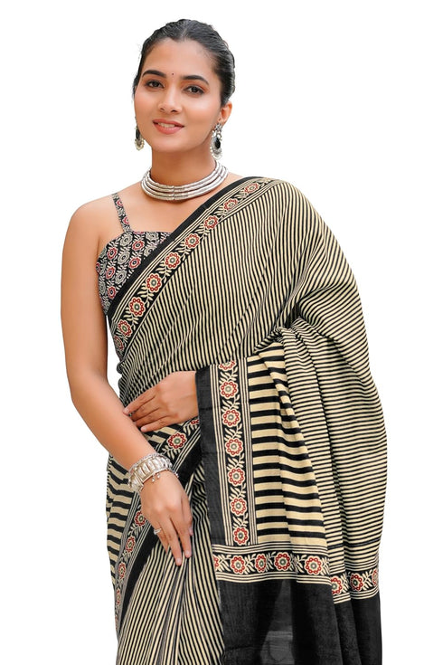 Vasthrlay Fashion Stripes Printed Ethnic Wear