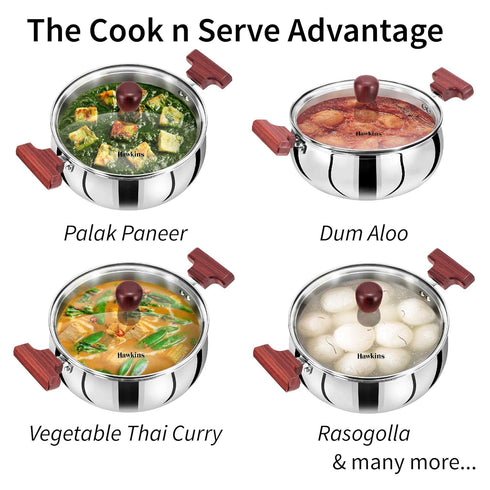 Hawkins 3 Litre Cook n Serve Handi