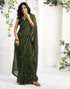 Vasthrlay Georgette Printed Unstitched Maroon Saree