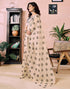 Vasthrlay Chanderi Printed Unstitched Orange Saree