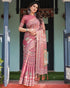 Vasthrlay Handloom Tassels Botanical Saree