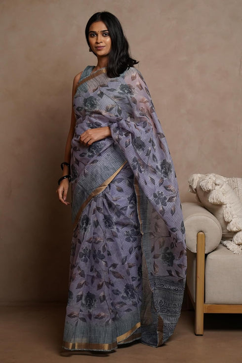 Vasthrlay Fashion Polyester Printed White Ethnic Wear