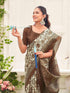 Vasthrlay Womens Printed Unstitched Dusty Pink Saree