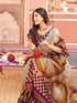 Vasthrlay Womens Printed Unstitched Dusty Pink Saree