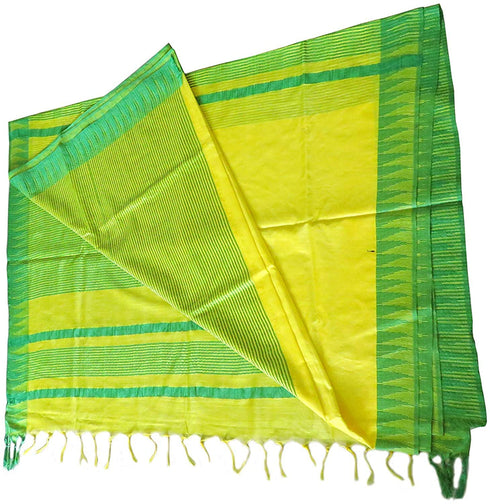 Vasthrlay Handloom Bhagalpuri Blouse Yellow