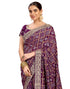 Vasthrlay Georgette Embroidery Unstitched Dark Green Saree