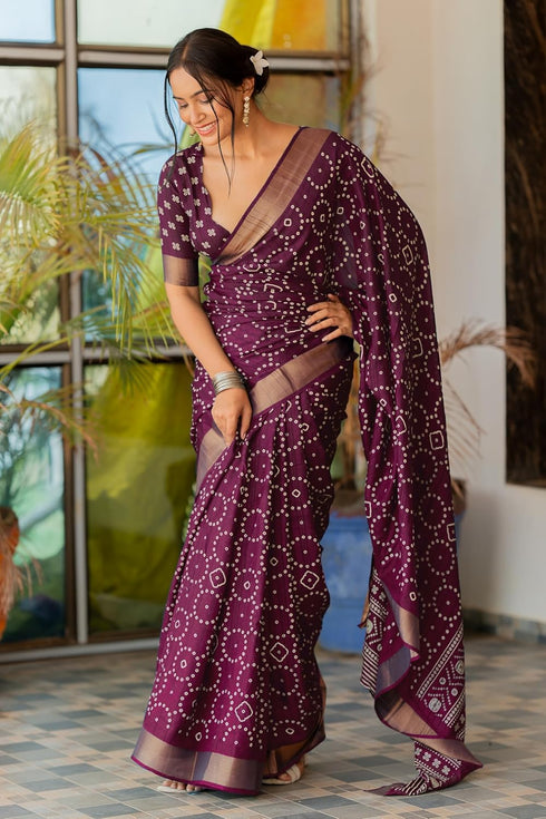 Vasthrlay Fashion Bandhani Printed Ethnic Wear