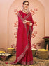 Vasthrlay Embroidery Bandhani Unstitched Rama Green Saree