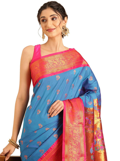 Vasthrlay Pheshwai Parrot Saree