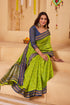 Vasthrlay Orange Jacquard Unstitched Saree