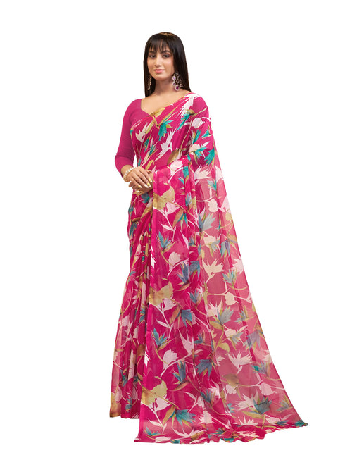 Vasthrlay Chiffon Floral Saree