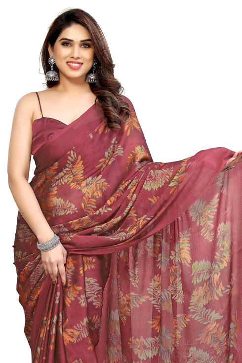 Vasthrlay Fashion Chiffon Turquoise Ethnic Wear