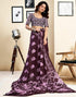 Vasthrlay Womens Printed Unstitched Dark Green Saree