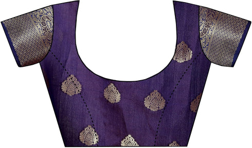 Vasthrlay Banarasi Purple Pink Ethnic Wear