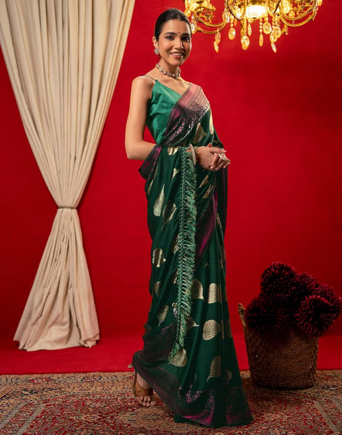 Vasthrlay Chiffon Printed Unstitched Black Saree