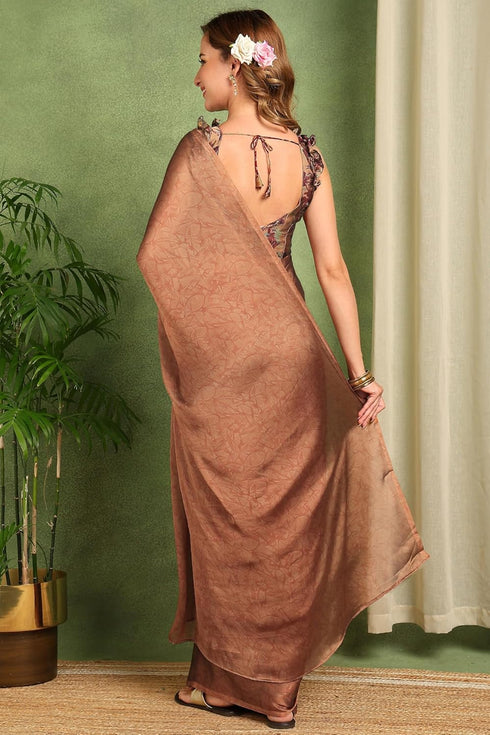 Vasthrlay Fashion Georgette Abstract Dusty Ethnic Wear