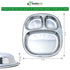 Stainless Steel Plates with Compartments Set of 2