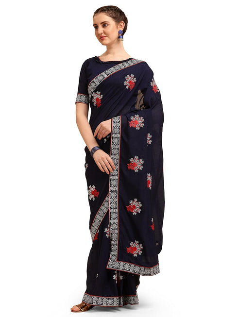 Vasthrlay Vichitra Embroidery Saree