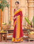 Vasthrlay Georgette Embroidery Unstitched Red Saree