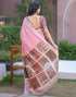 Vasthrlay Womens Printed Unstitched Dark Green Saree