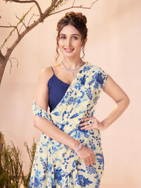 Vasthrlay Georgette Printed Saree