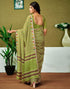 Vasthrlay Chanderi Printed Unstitched Blue Saree