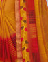 Vasthrlay Chiffon Tassels Unstitched Dark Green Saree