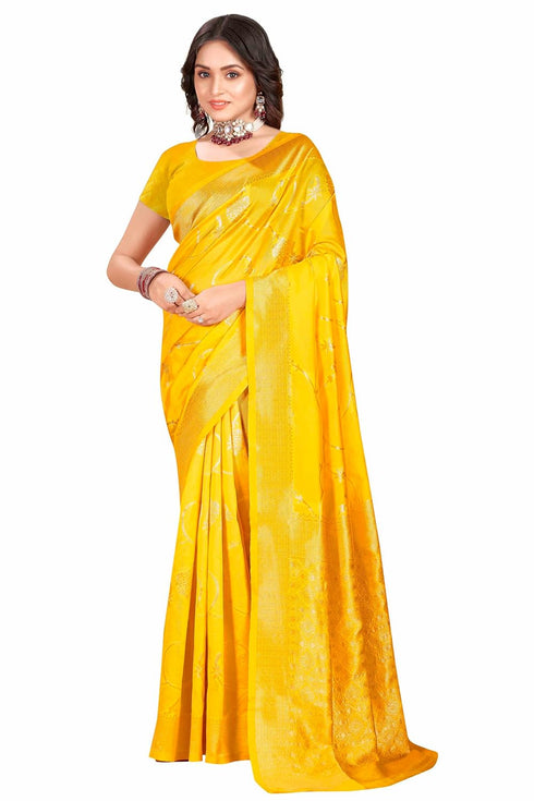 Vasthrlay Wedding Yellow Saree