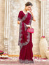 Vasthrlay Georgette Scalloped Dark Saree