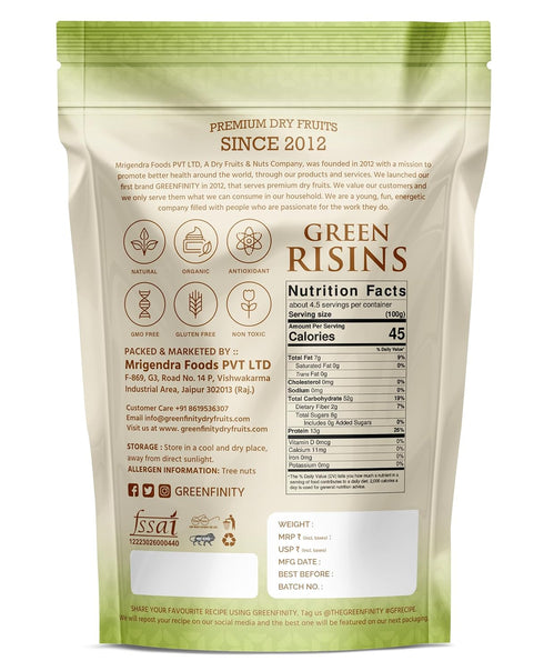 GreenFinity Premium Seedless Green Raisins