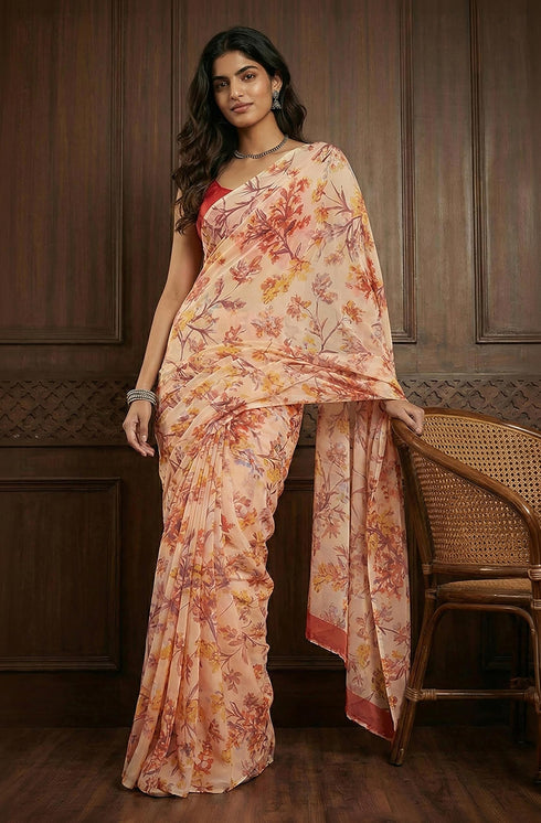 Vasthrlay Georgette Printed Saree