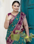 Vasthrlay Georgette Bandhani Unstitched Purple Saree