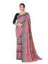 Vasthrlay Orange Georgette Unstitched Saree