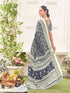 Vasthrlay Womens Printed Unstitched Dusty Pink Saree