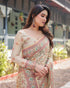 Vasthrlay Turquoise Embroidery Traditional Saree