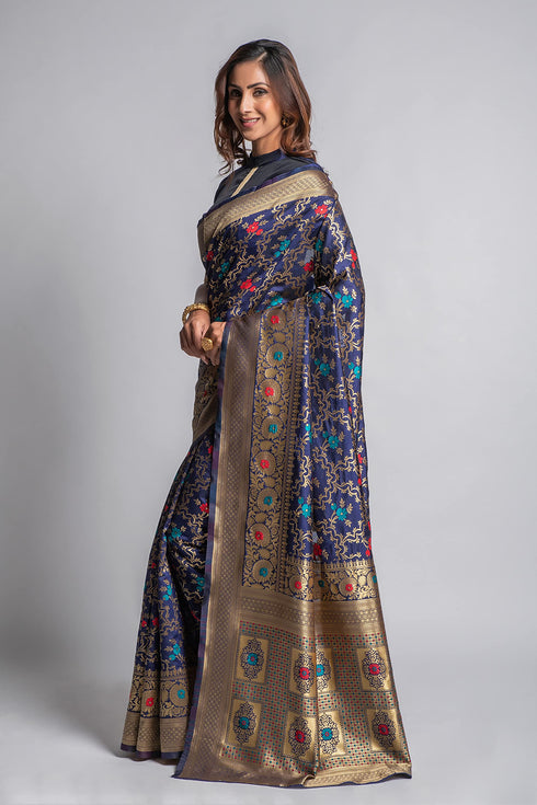 Vasthrlay Magenta Banarasi Designer Saree
