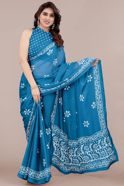 Vasthrlay Fashion Chiffon Printed Parrot Ethnic Wear