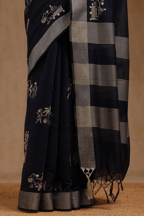 Vasthrlay Chanderi Warli Thread