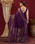 Vasthrlay Georgette Printed Unstitched Maroon Saree