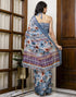 Vasthrlay Womens Cotton Unstitched Teal Saree