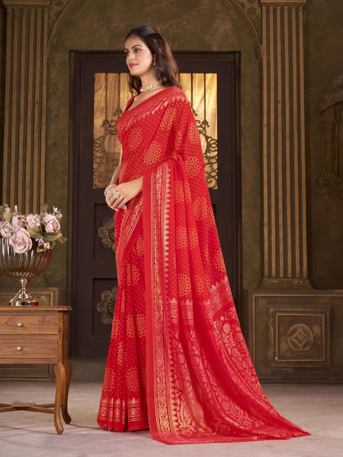 Vasthrlay Georgette Unstitched Saree