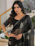 Vasthrlay Georgette Printed Unstitched Green Saree