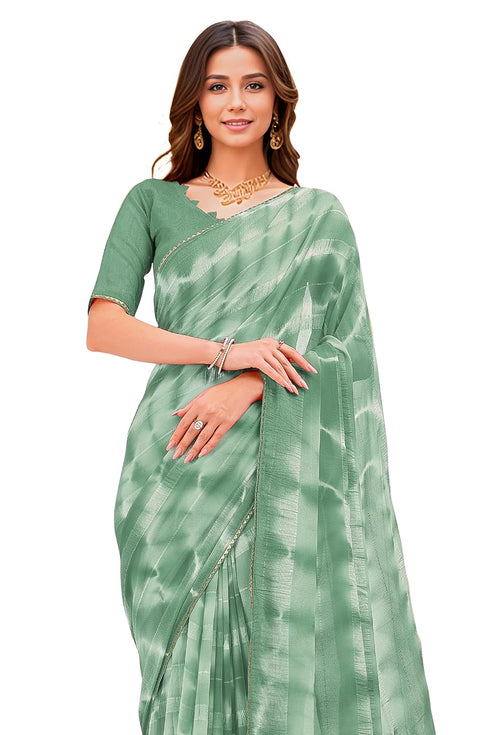 Vasthrlay Fashion Chiffon Shibori Printed Ethnic Wear