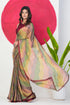 Vasthrlay Fashion Chiffon Georgette Teal Ethnic Wear
