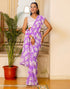 Vasthrlay Georgette Printed Unstitched Lavender Saree